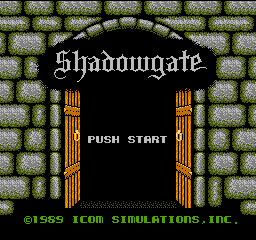 Shadowgate (Japan) Title Screen